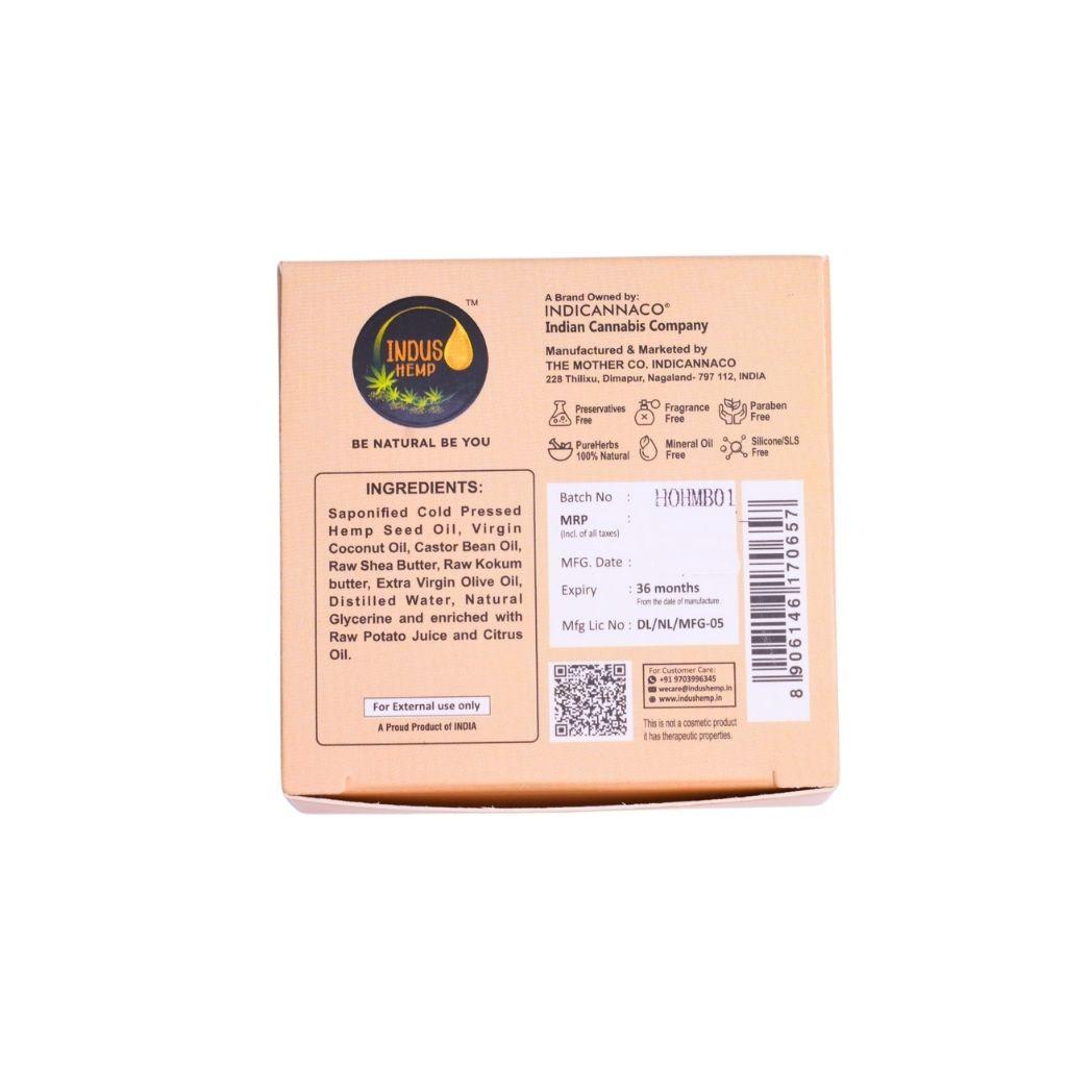 Indus Hemp Oatmeal Honey & Mint | Luxury Face & Body Soap | Combats Patchy & Dull Skin Conditions & Soothes Skin Allergies.