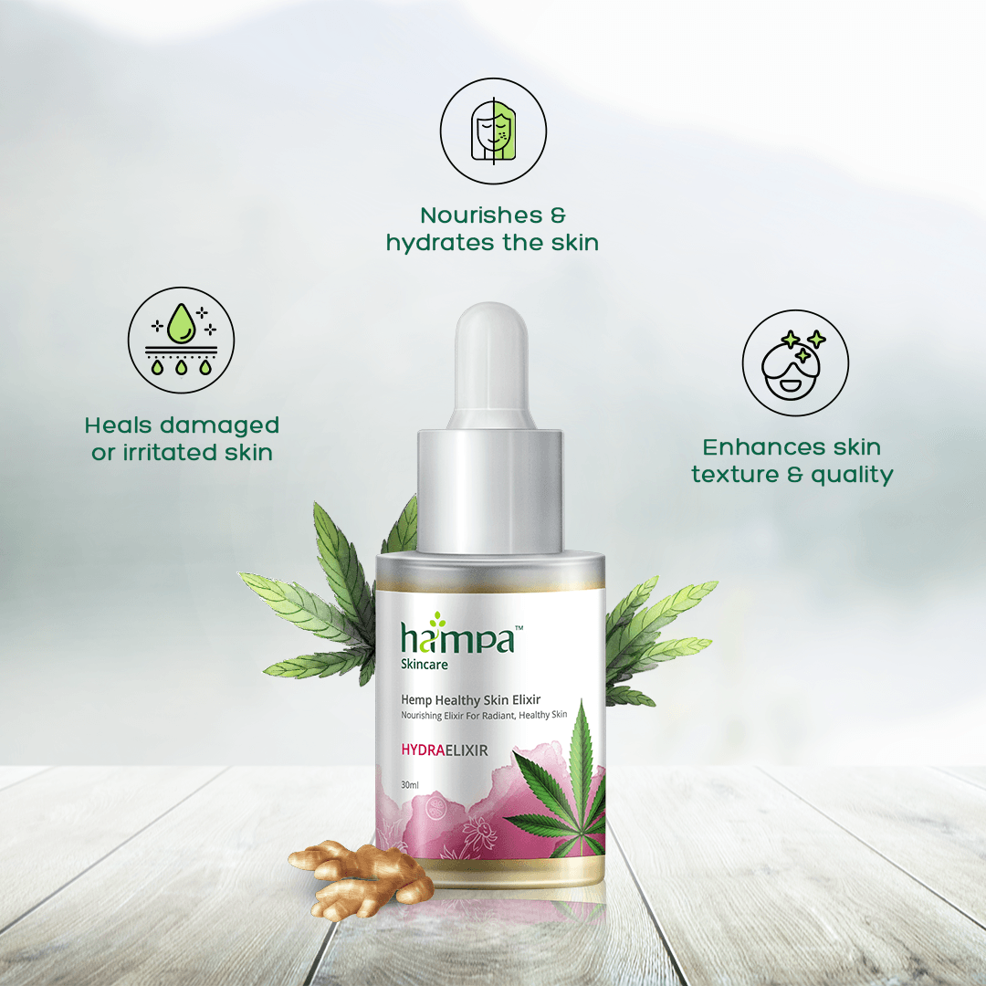 Hampa Wellness- Hemp Healthy Skin Elixir 30mlSkin ElixirHampa Wellness - Hemp Skin Elixir Benefits | Nourishes, Calms