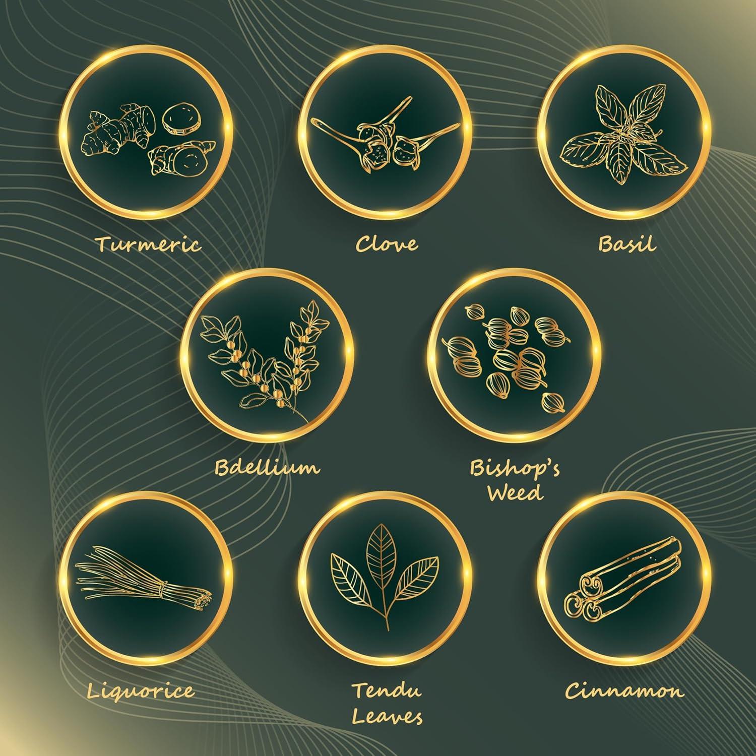 Nirdosh King’s Herbal Smoke – Tobacco & Nicotine Free | Ayurvedic Cigar Alternative | 95mm | 5 Pack.