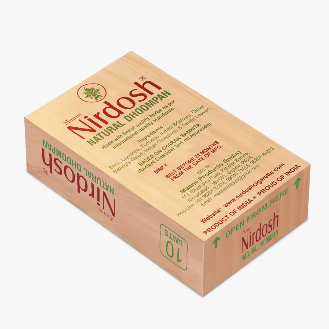 Nirdosh Herbal Smoke Sticks – Strawberry Flavor | 100% Tobacco & Nicotine-Free (Pack of 10)
