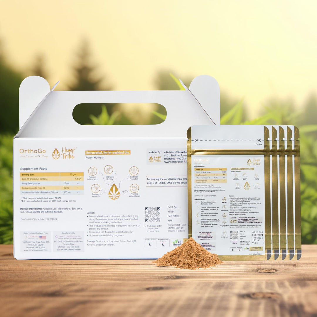 Hemp Tribe- OrthoGo | for Joint Pain and DiscomfortMultivitamin SupplementsOrthoGo by Hemp Tribe - Joint Pain Relief | Mobility Support