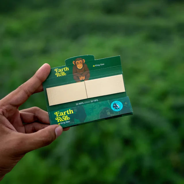 Chimp x Herbs Earth Roll | 32 Natural Rolling Papers & 32 Filter Tips
