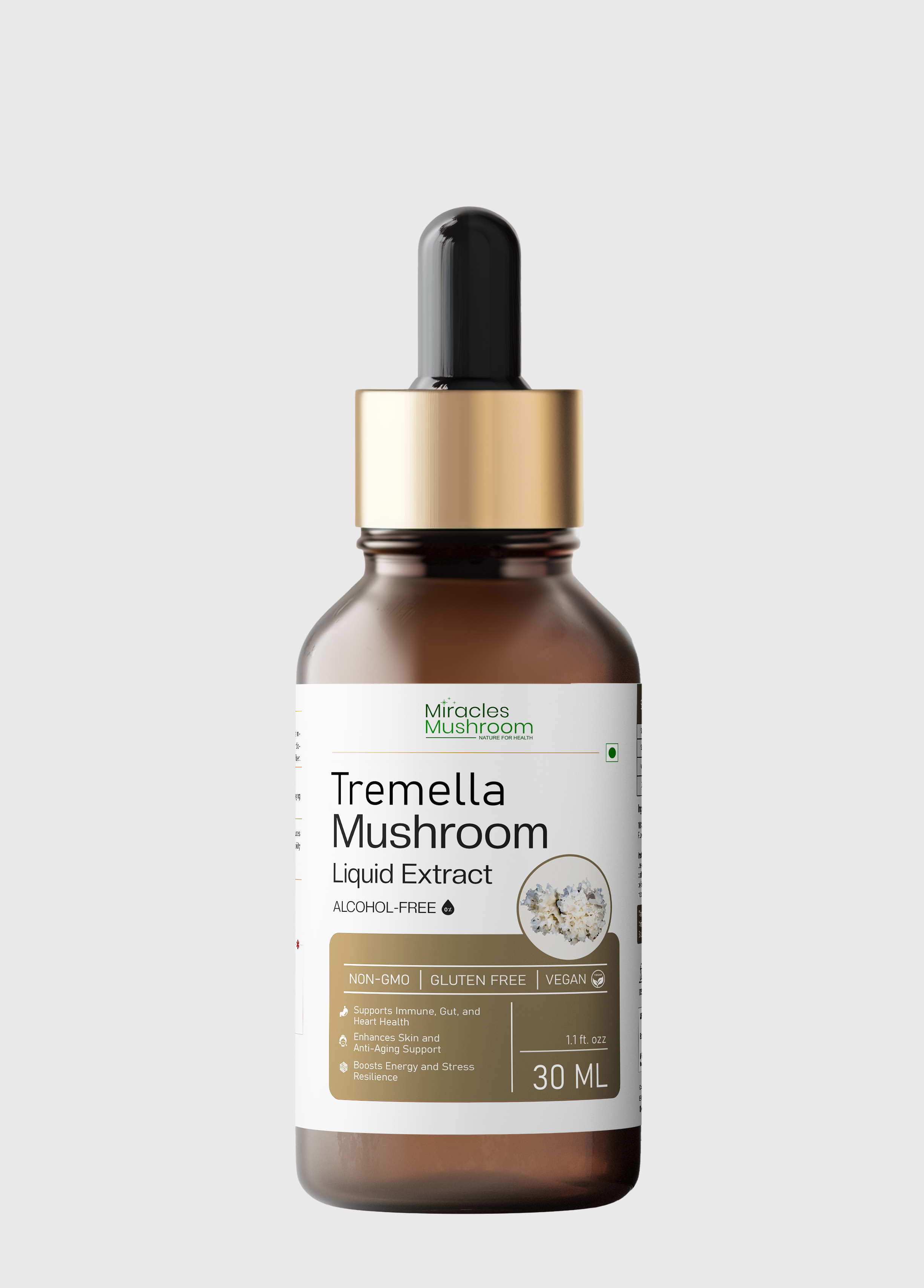 Miracles Mushroom - Tremella Mushroom Liquid Extract -  30ml.