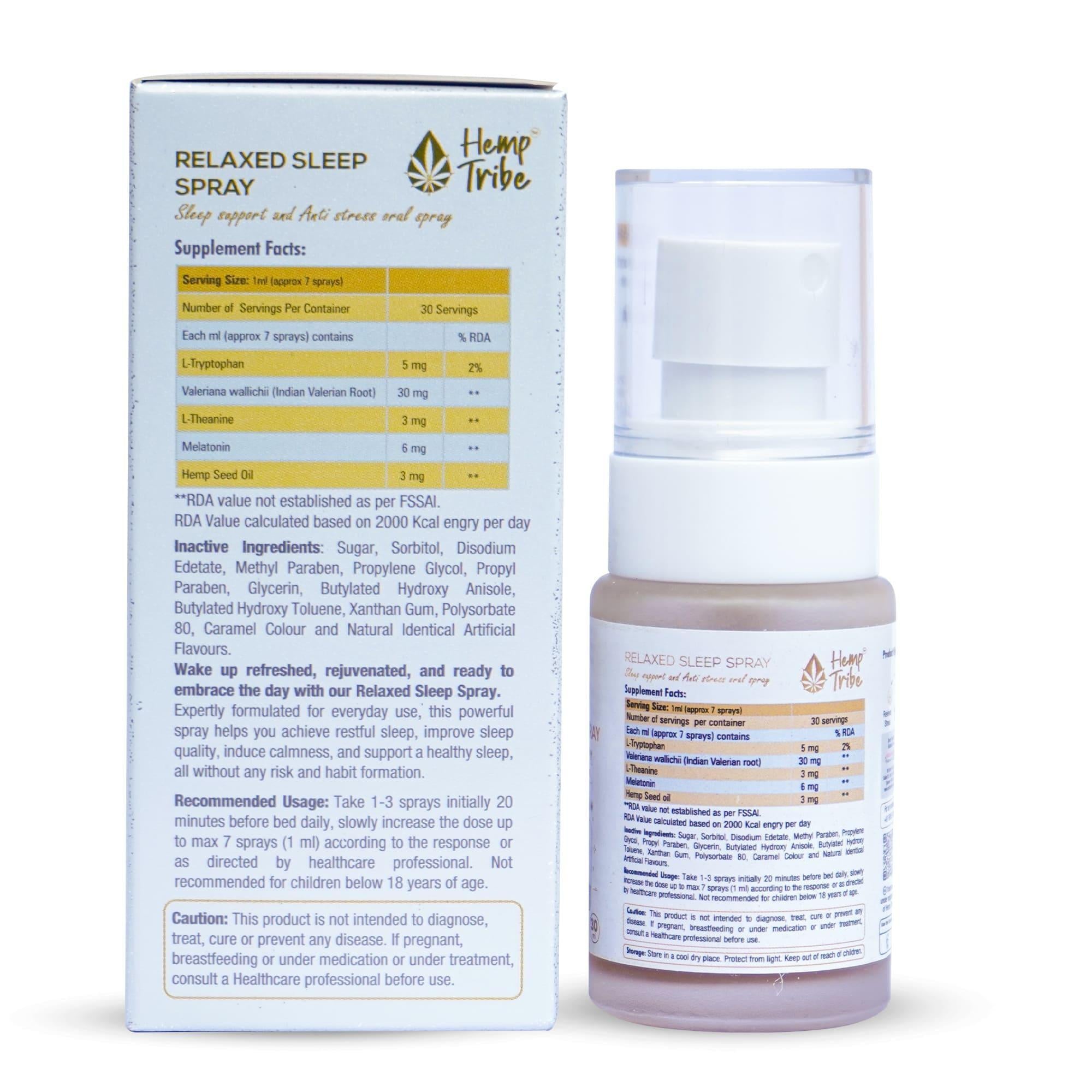 Hemp Tribe- Relaxed sleep Spray.