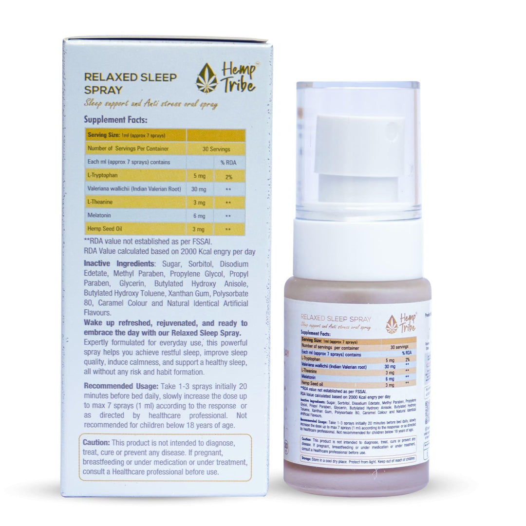 Hemp Tribe- Relaxed sleep SprayRelaxed sleep SprayHemp Tribe Sleep Spray - Hemp Sleep Spray | Relieves Stress, Promotes Relaxation, Supports Sleep