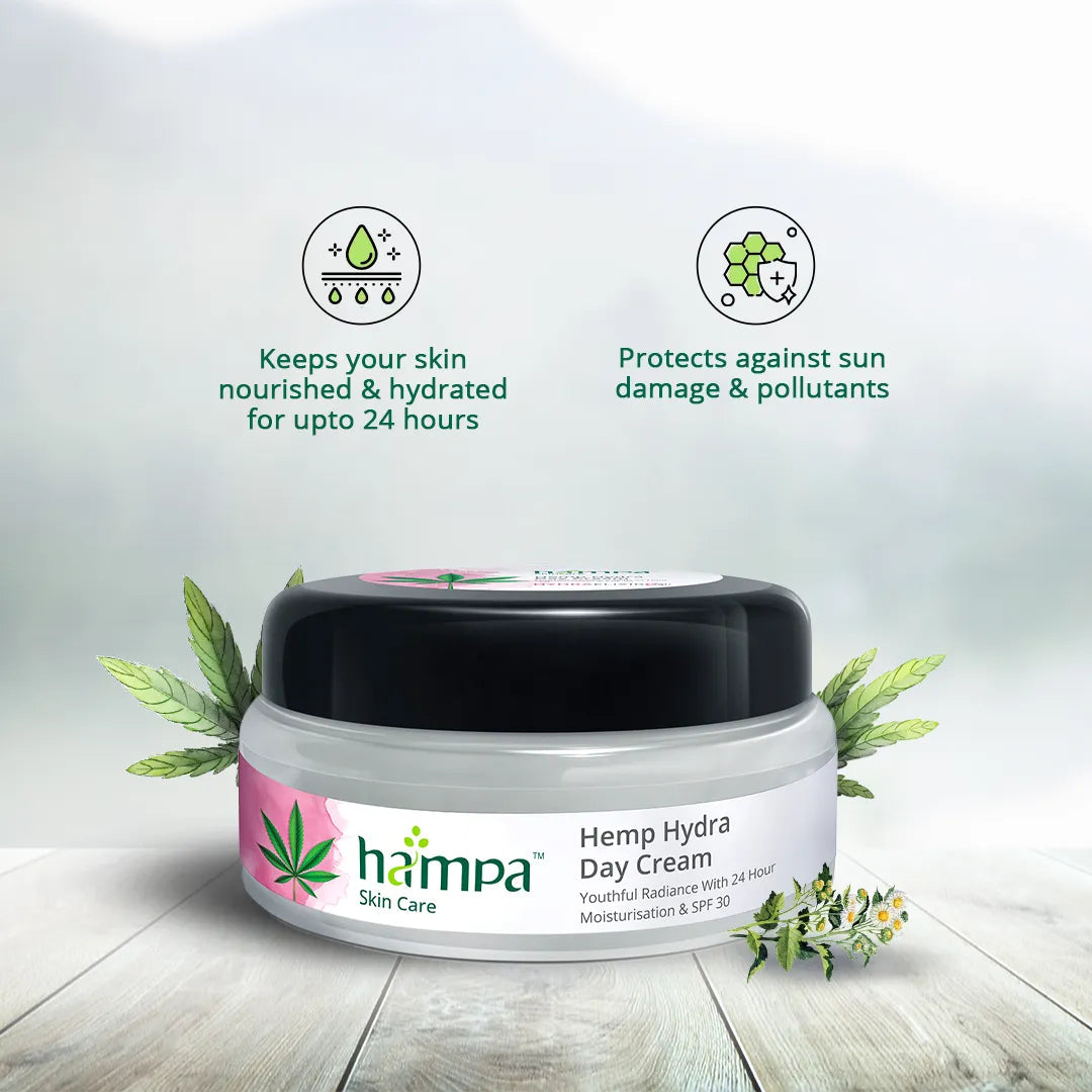 Hampa Wellness- Hemp Hydra Day Cream with SPF30, 50ml