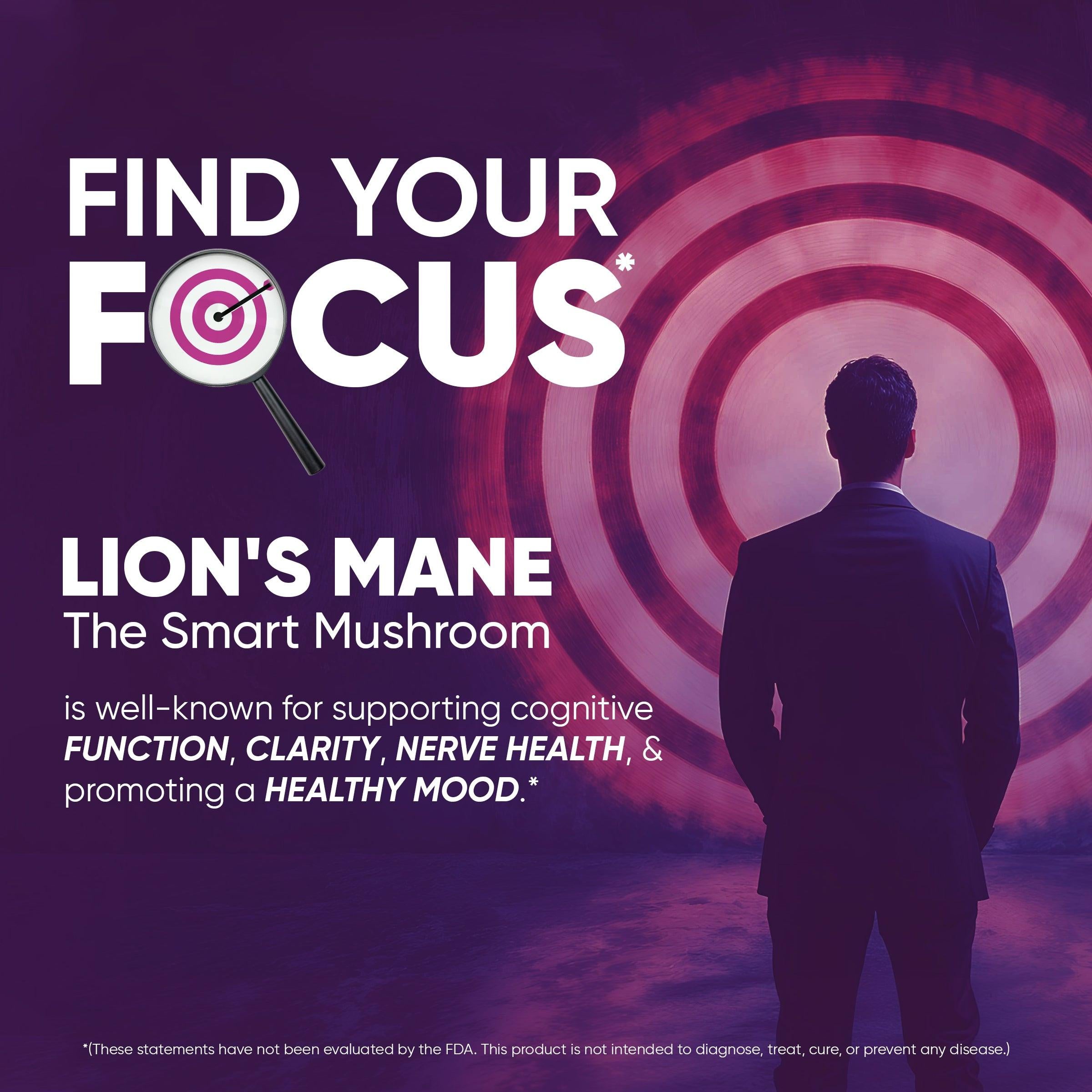 Auraika Nutrition Lion’s Mane Mushroom Gummies |  Supports Cognitive Function, Memory & Clarity.