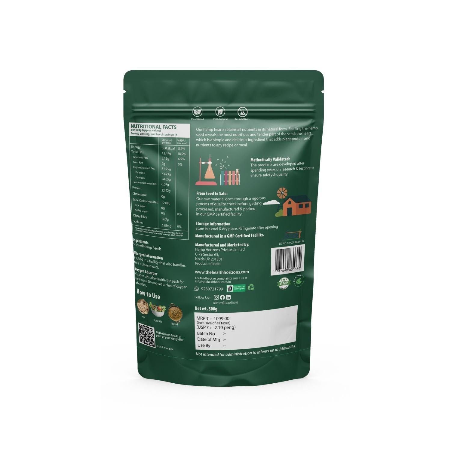 Health Horizons Hemp Hearts - Healthy Snack to Boost Immunity.