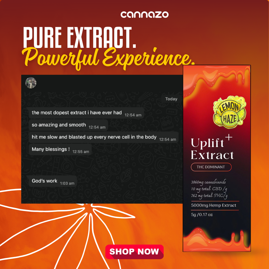 Cannazo- De-Waxed Uplift+ Pen (Full Spectrum THC Extract Syringe) Golden Extract