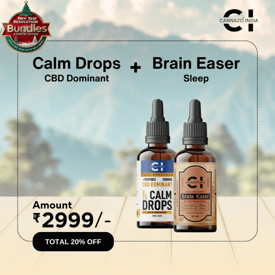 Cannazo- Sleep And Rejuvenation- Calm Drops + Brain Easer Sleep