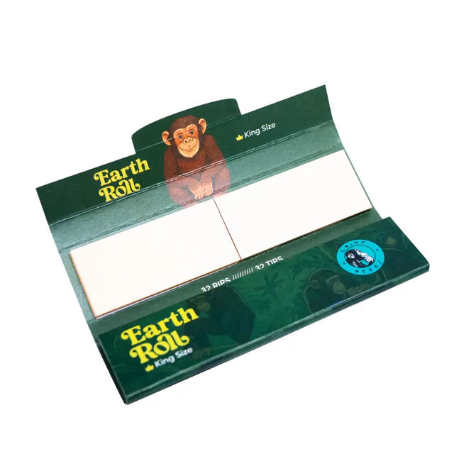 Chimp x Herbs Earth Roll | 32 Natural Rolling Papers & 32 Filter Tips