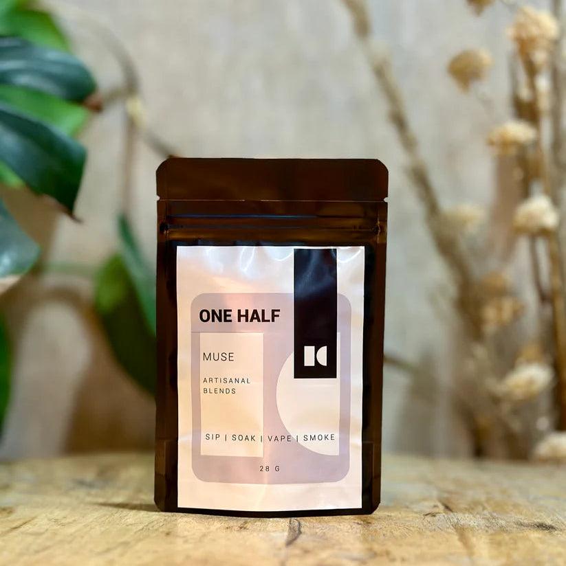 One Half- Muse 28gm Pouch | Herbal Smoking Blend.