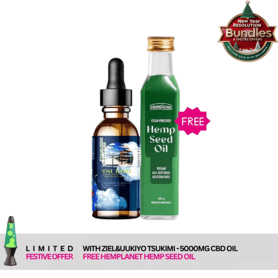 Ayurvedic Medicine - Free Hemplanet Hemp Seed Oil With Ziel&Uukiyo TSUKIMI - 5000mg CBD Oil