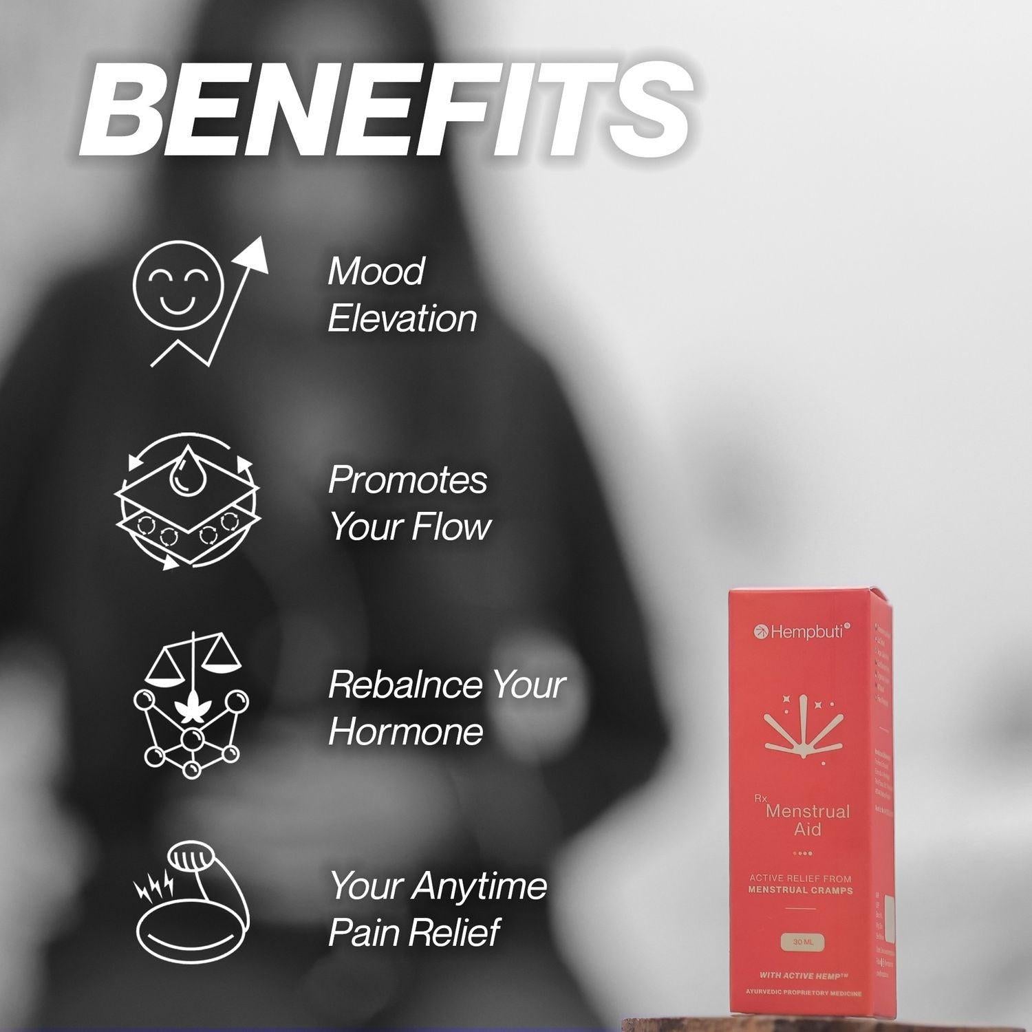 Hempbuti Rx Menstrual Aid 30 Ml.