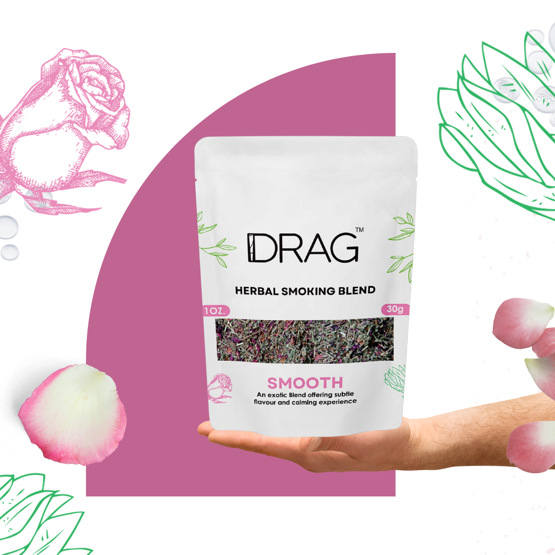 Drag Smooth - Herbal Smoking Blend | Rose Petals, Lemongrass & Sage