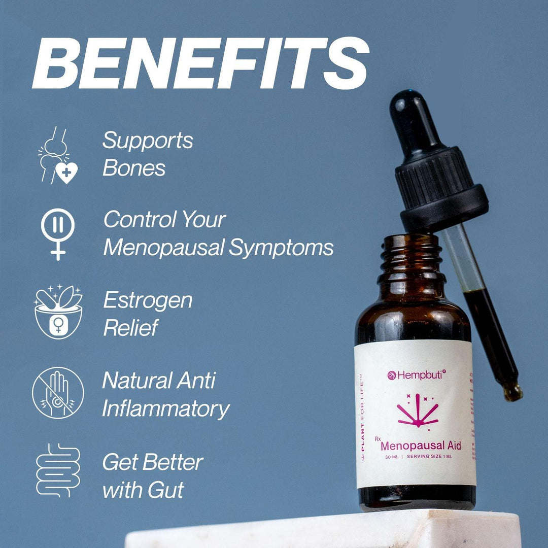 Hempbuti Rx Menopausal Aid 30 MlMenopausal Aid OilHempbuti Rx Menopausal Aid - Menopausal Relief Hemp Oil