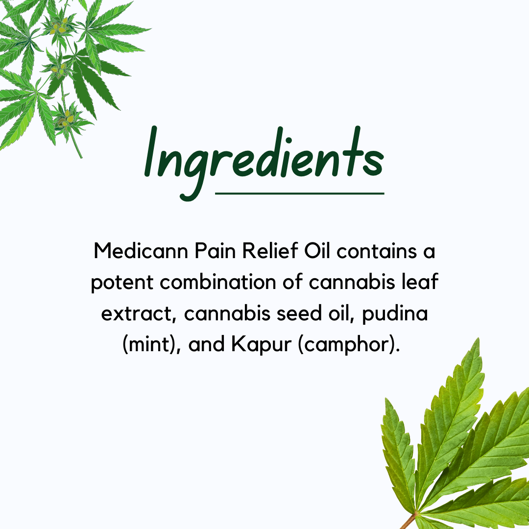 Medicann- Cannabis Pain Relief Oil - 50 MlCBD Massage OilMedicann Pain Relief Oil - Cannabis Relief | Ayurvedic Formula