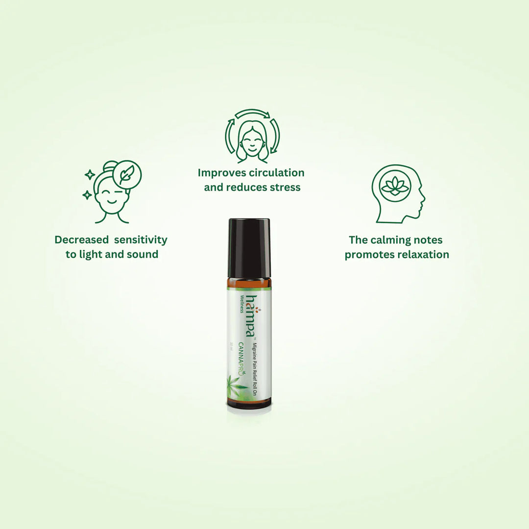 Hampa Wellness Migraine Pain Relief Roll OnRoll on