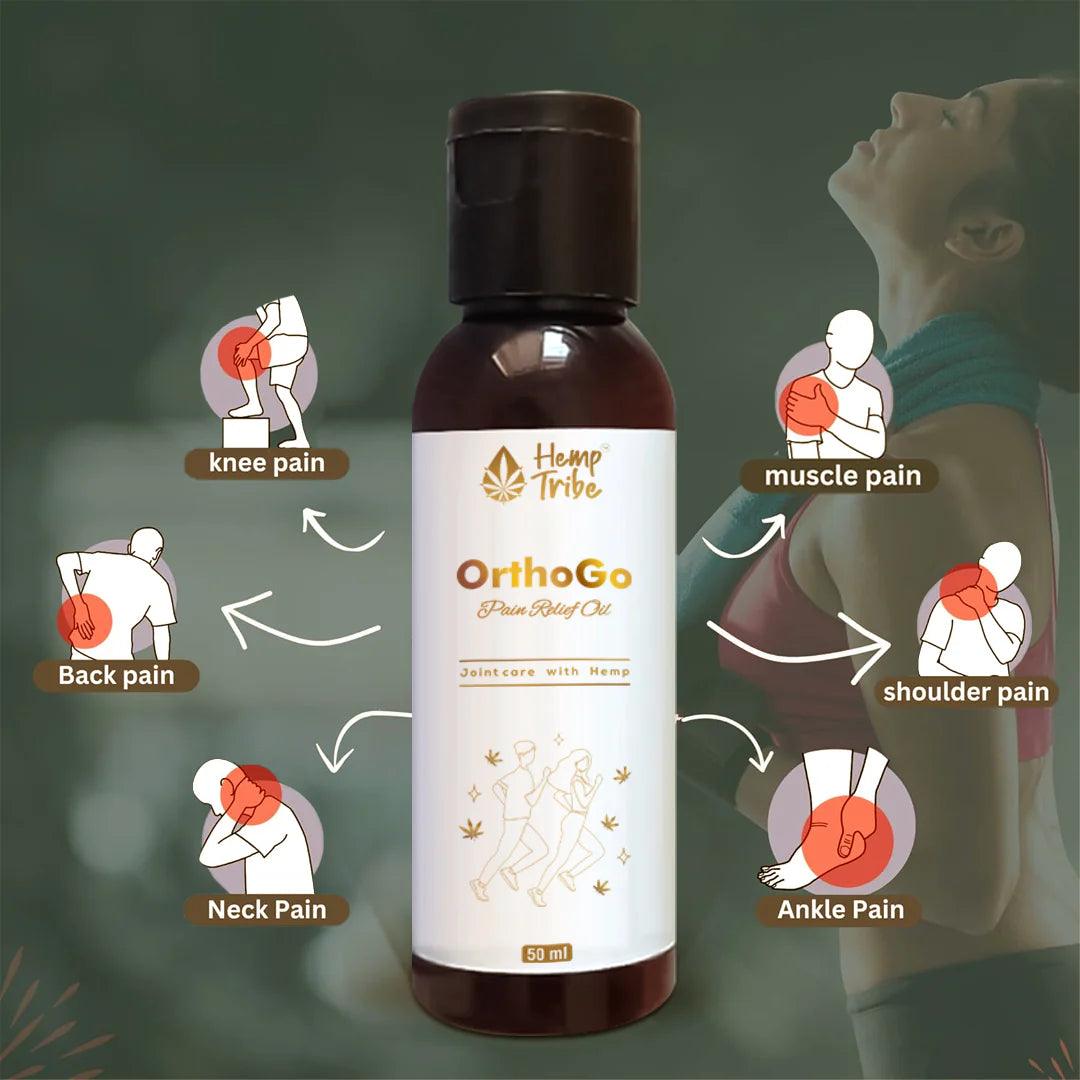 Hemp Tribe- OrthoGo Pain Relief OilPain relief oilOrthoGo Hemp Pain Relief Oil - Ease Pain | Mobility Booster