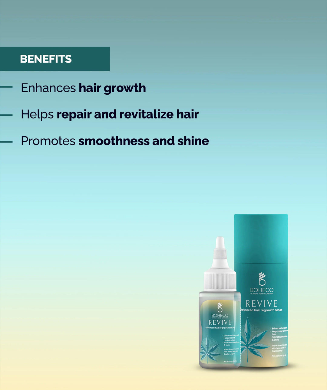 Boheco Revive- Advanced Hair Regrowth Serum (50ml)Hair Regrowth SerumBoheco Revive Hair Regrowth Serum - 50ml | Fullness & Shine