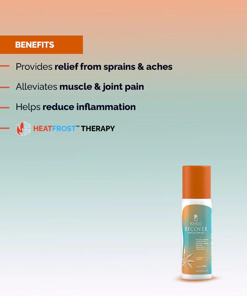 Boheco Recover- Instant Pain Relief Spray (48ml)Pain Relief SprayBoheco RECOVER Pain Relief Spray - Quick Comfort | 48ml