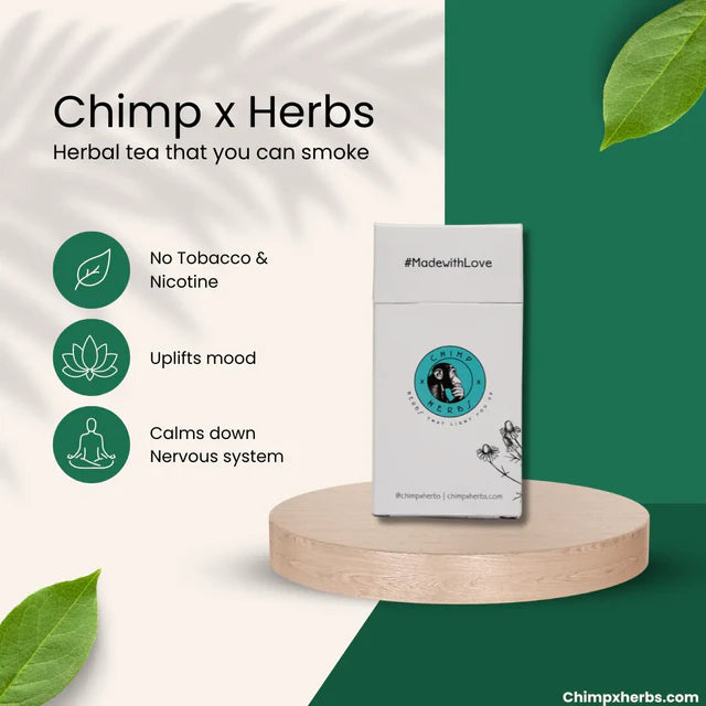 Chimp x Herbs Kashmir Blend Herbal Cigarettes | Tobacco & Nicotine Free