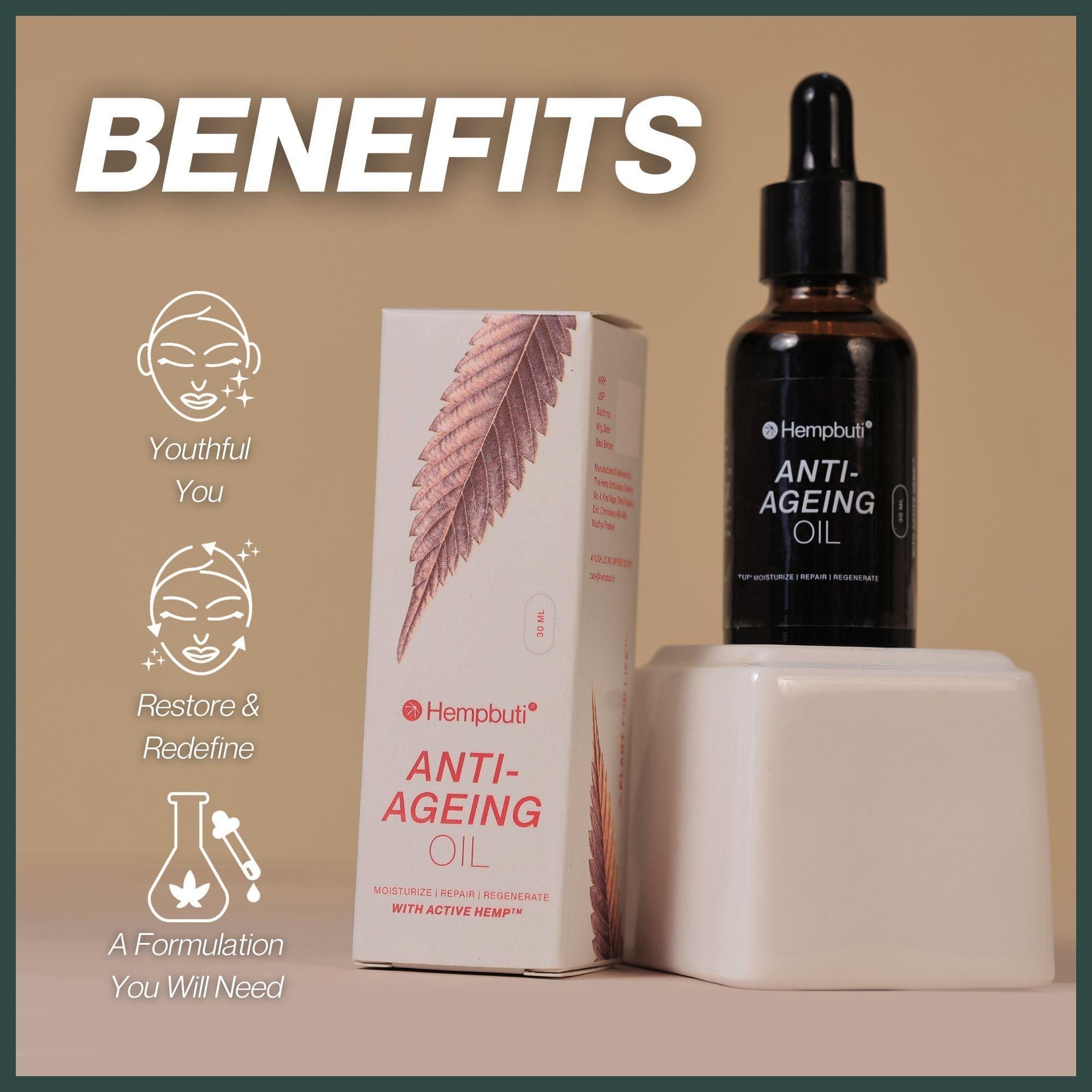 Hempbuti- Anti Ageing Oil 30 Ml.