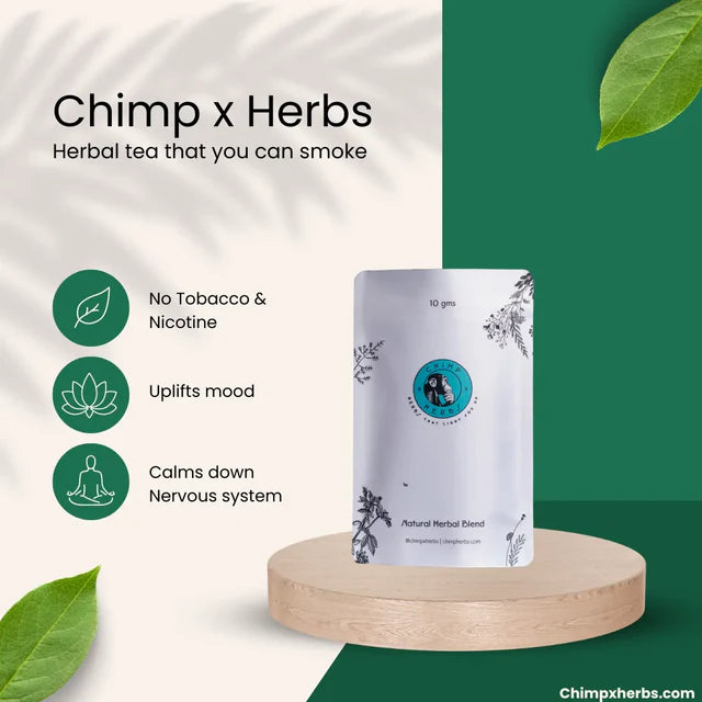 Chimp x Herbs 10G + Earth Roll + Kashmir Blend | Tobacco & Nicotine-Free Herbal Combo
