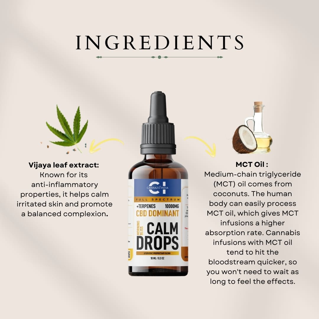 Cannazo - Calm Drops – CBD Dominant – Morning Bliss