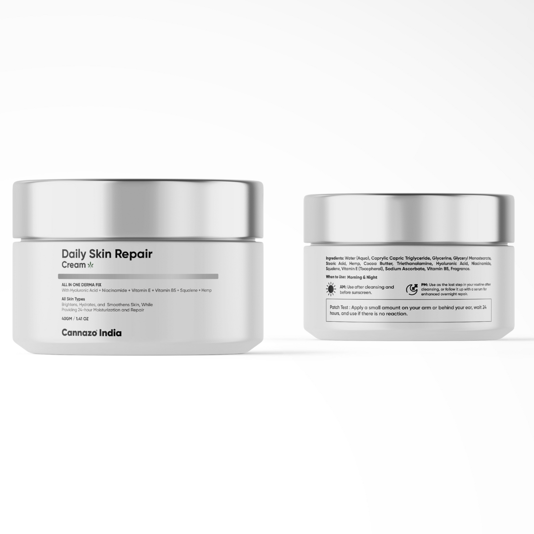 Cannazo Daily Skin Repair Cream | Hydration, Repair & Glow Formula.