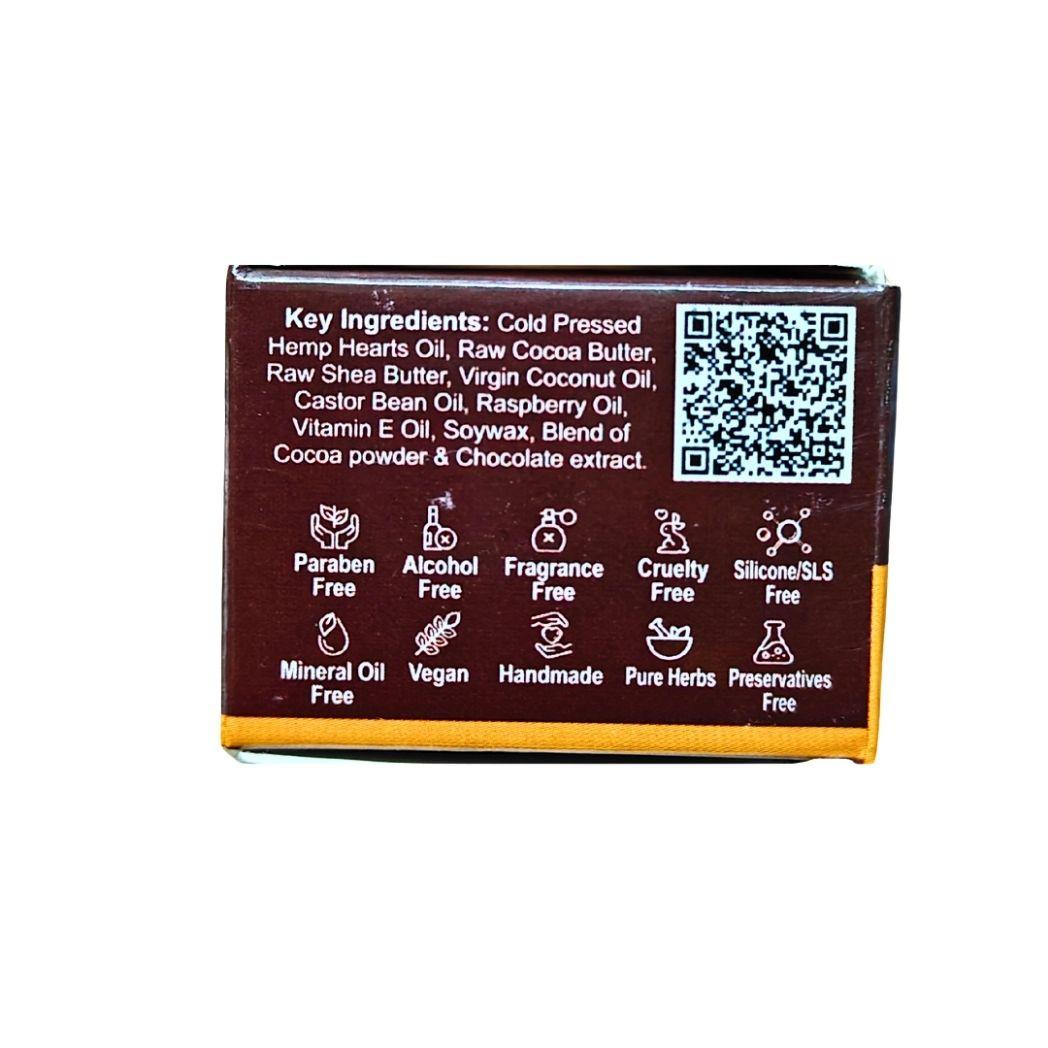 Indus Hemp Lip Balm | Chocolate SPF 15 For Restoring Dehydrated Lips.