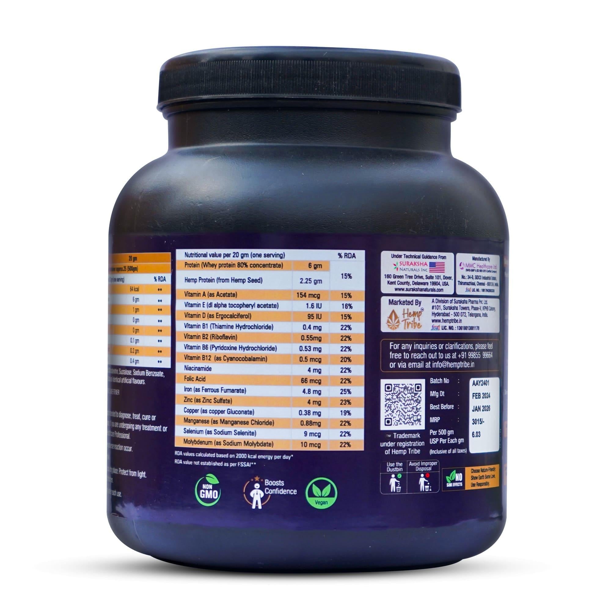 Hemp Tribe- MuscleFit | Natural Nutrition for Muscle Growth and Recovery.