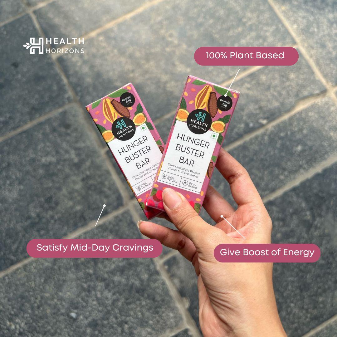 Health Horizon Hunger Buster Bar- Made With Bajra, Rice Crisps And Dates- Pack of 3Millet BarHunger Buster Millet Bar | Wholesome & Energizing Snack