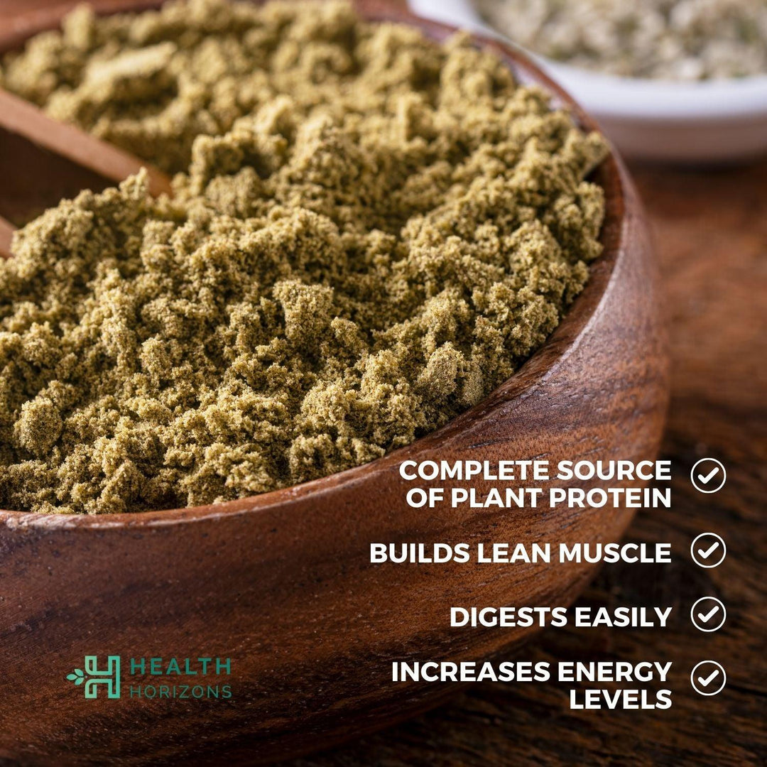 Health Horizons Hemp Protein Powder - Earthy FlavourHemp Protein PowderHealth Horizons Hemp Protein Powder | Plant Protein with Omega 3 and 6