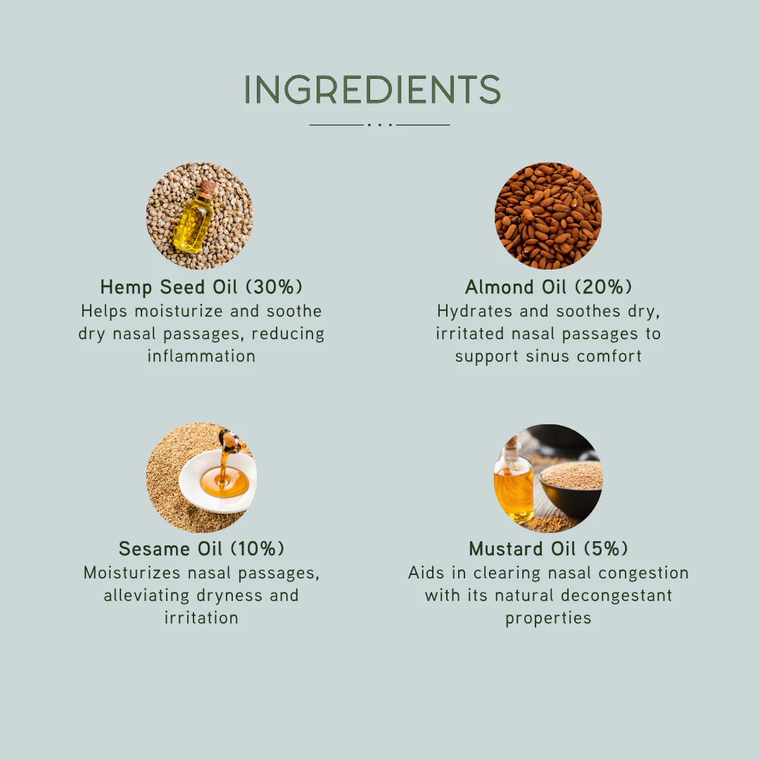 Nuvedic Hemp Nasal Spray | Natural Ayurvedic Sinus & Congestion Relief.