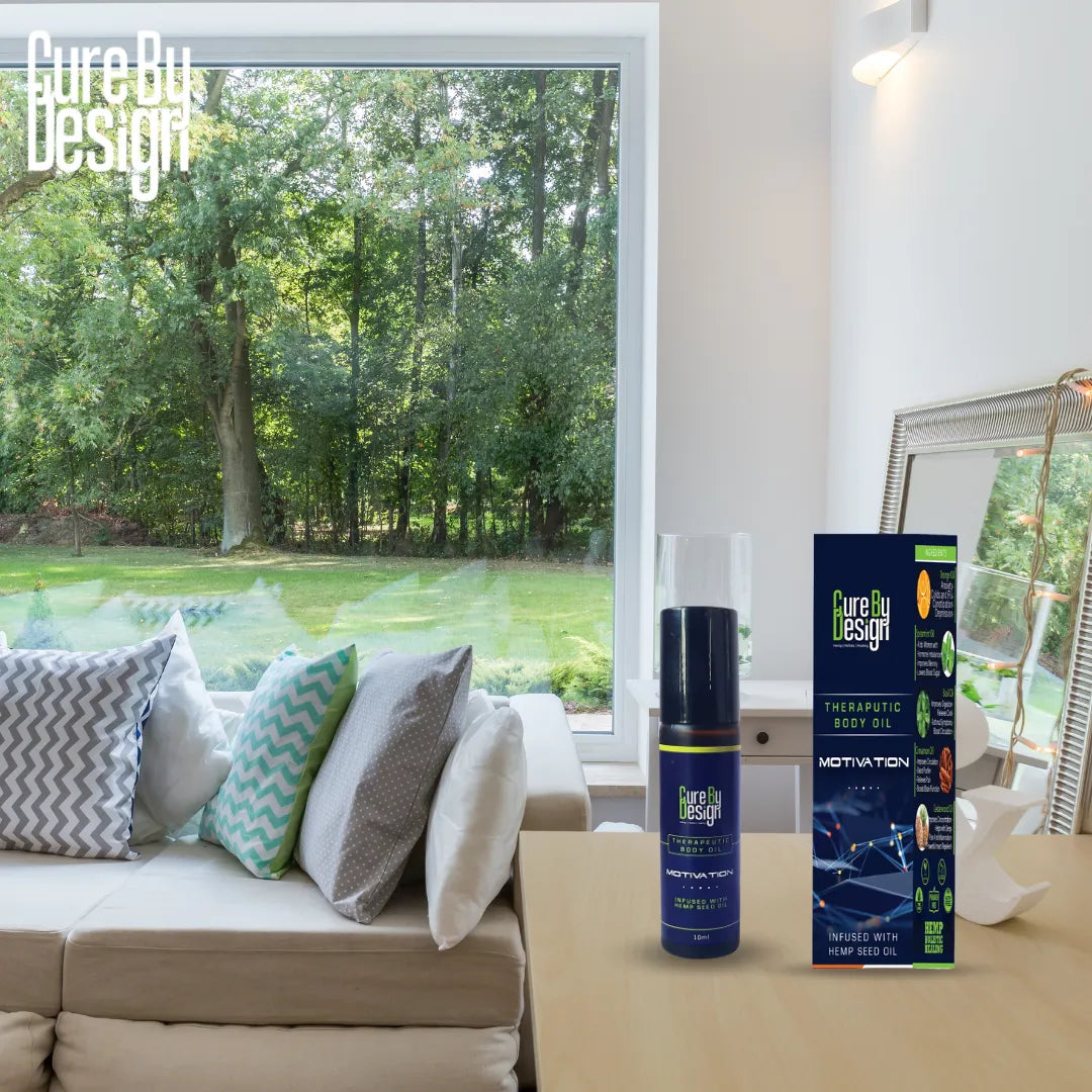 Cure By Design Motivation Roll-On 10ML – Natural Aromatherapy Blend for Energy & Positivity.