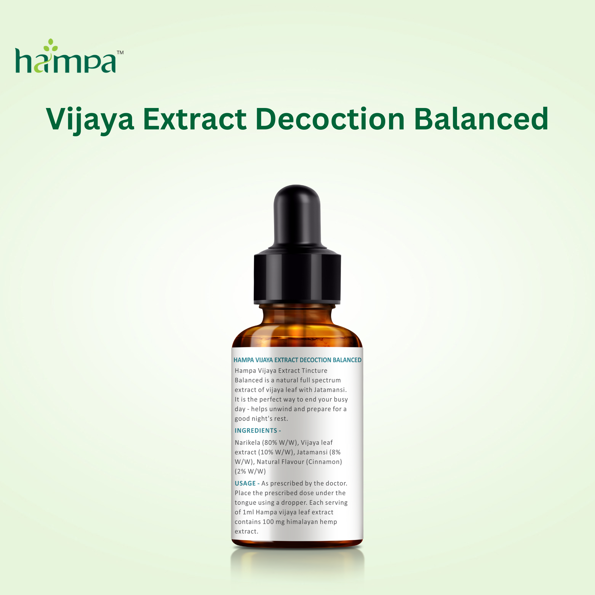Hampa Medical Cannabis Extract Decoction Balanced 10ml.