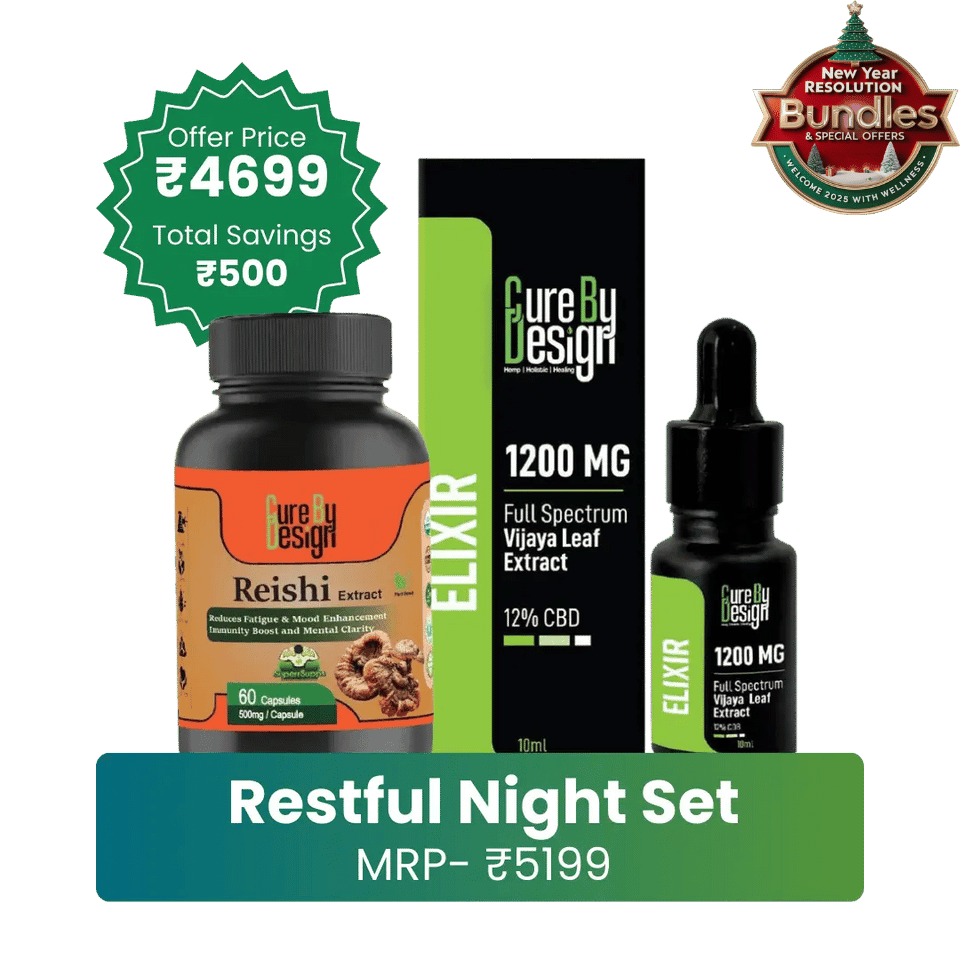 Cure By Design- Restful Night SetRestful Night Sleep Set - Sleep Wellness | Reishi & Vijaya