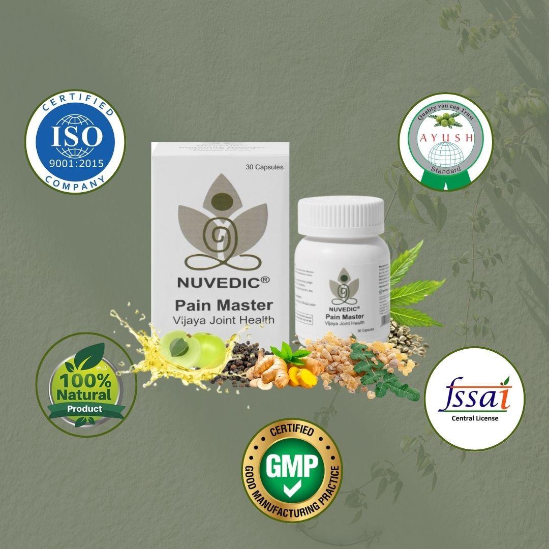 Nuvedic Pain Master Vijaya Joint Health | Ayurvedic Pain Relief Cannabis Capsules.