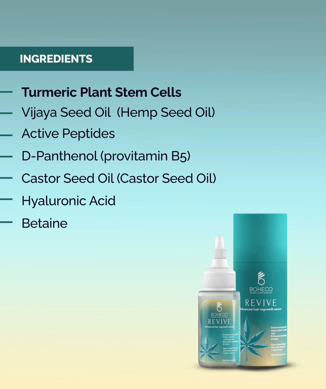 Boheco Revive- Advanced Hair Regrowth Serum (50ml)Hair Regrowth SerumBoheco Revive Hair Regrowth Serum - 50ml | Fullness & Shine