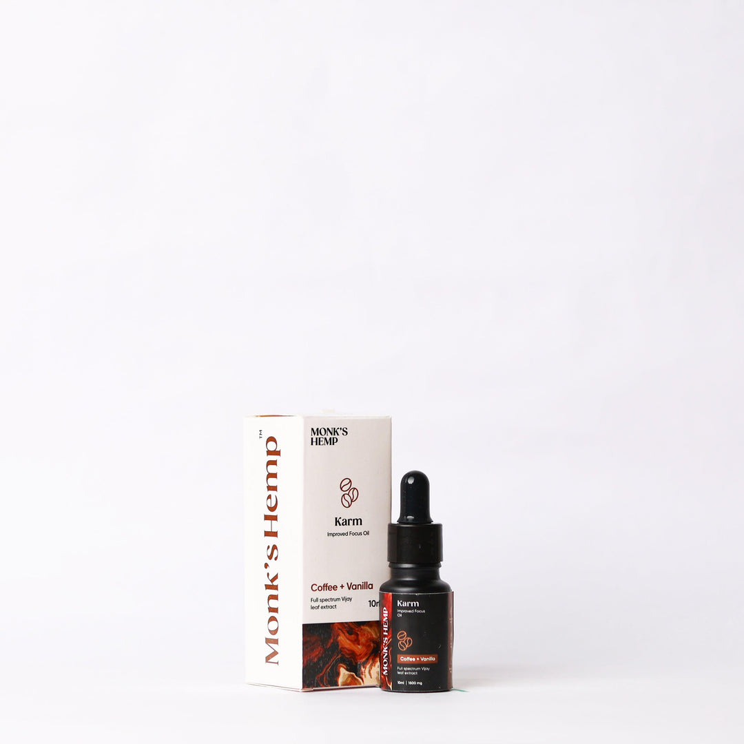 Monk's Hemp Karm (10:1) Improved Focus CBD Oil - Coffee Vanilla FlavorCBD + THC OilImproved Focus CBD Oil - Hemp Coffee Vanilla | Serenity Blend