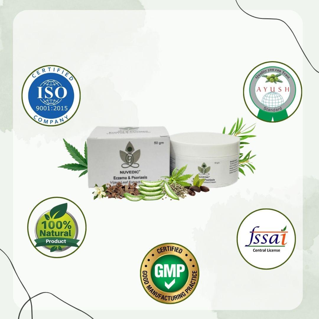 Nuvedic Eczema & Psoriasis Cream | Vijaya Leaf Extract Ayurvedic Skin Care.