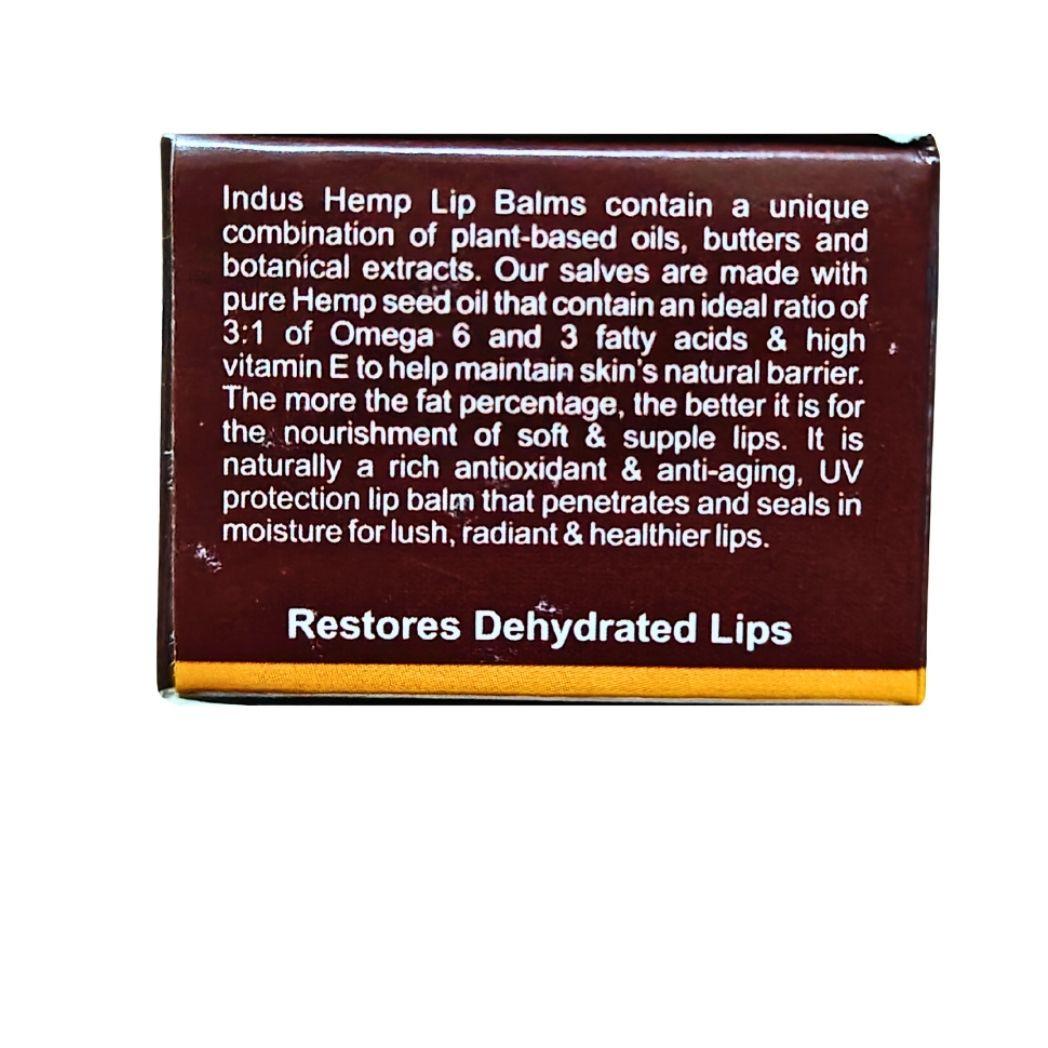 Indus Hemp Lip Balm | Chocolate SPF 15 For Restoring Dehydrated Lips.