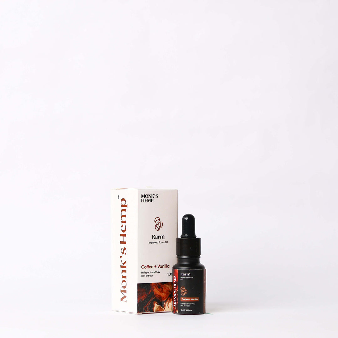 Monk's Hemp Karm (10:1) Improved Focus CBD Oil - Coffee Vanilla FlavorCBD + THC OilImproved Focus CBD Oil - Hemp Coffee Vanilla | Serenity Blend