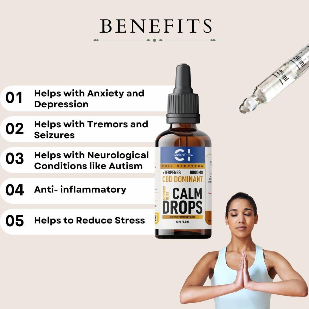 Cannazo Calm Drops – CBD Dominant Oil – Morning Bliss.
