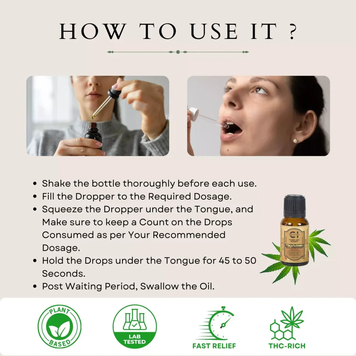 Cannazo - Vijaya Ambrosia 1:4 CBD THC High Strength Oil for Pain, Sleep & Appetite