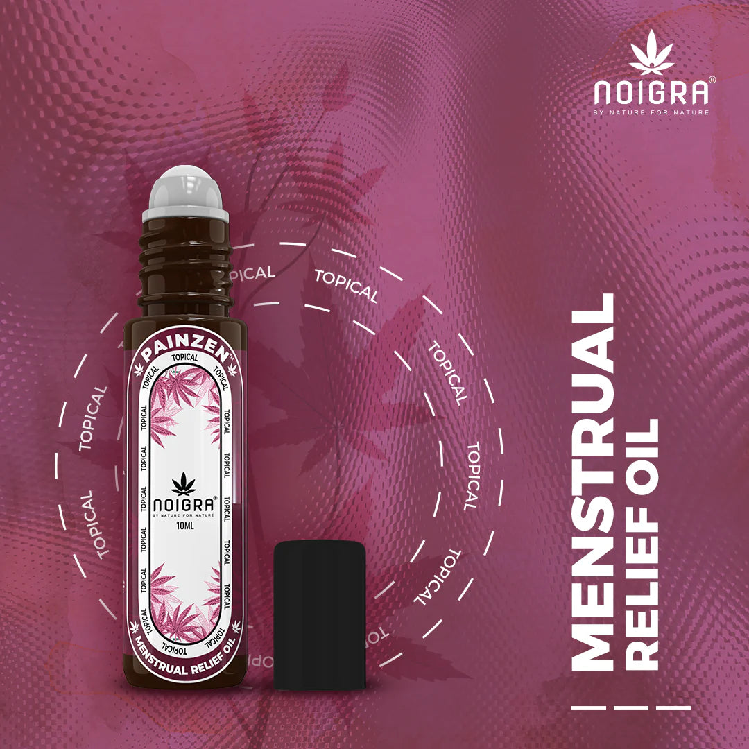 Noigra Painzen Menstrual Relief Roll-On with Vijaya Leaf Extract.