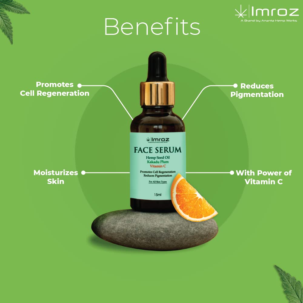 IMROZ FACE SERUM WITH HEMP SEED OIL, KAKADU PLUM, VITAMIN C