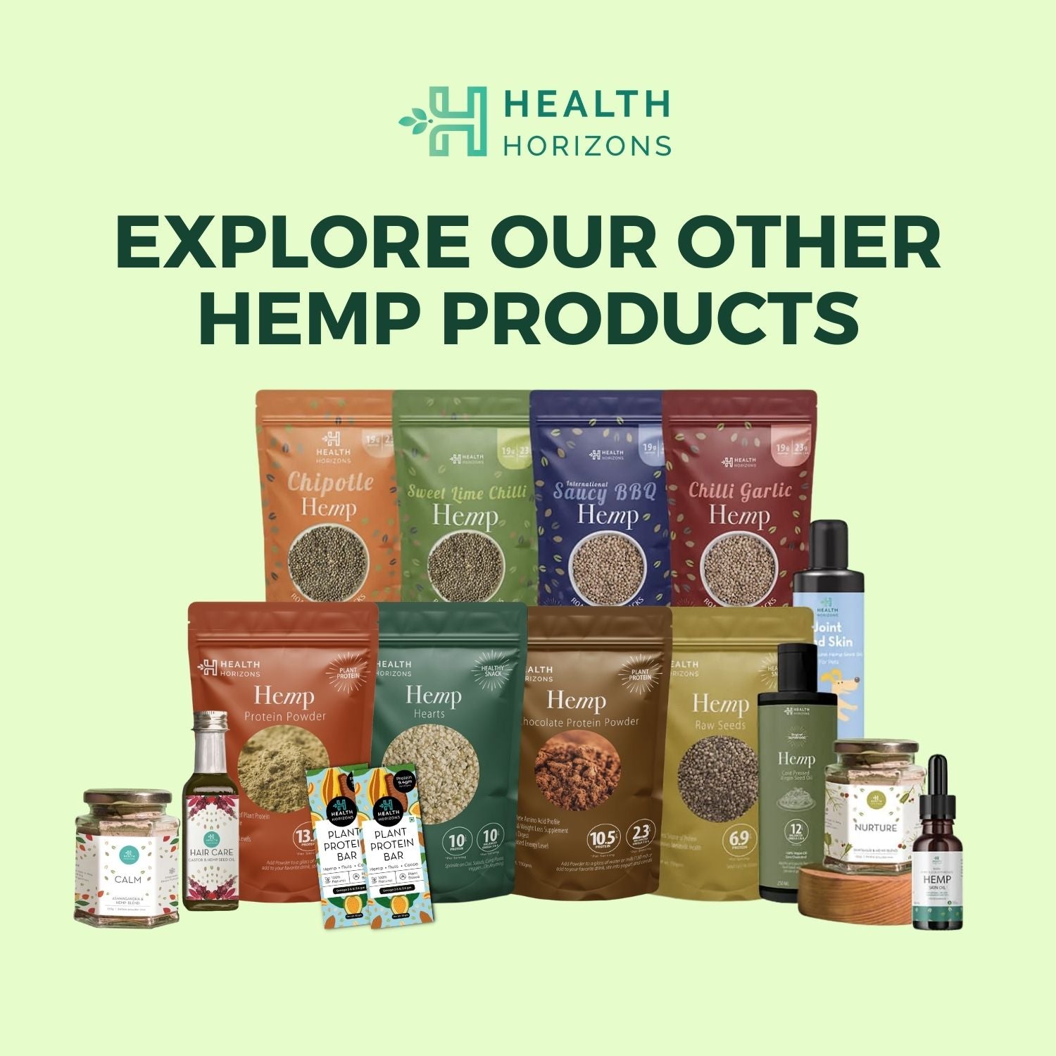 Health Horizons Hemp Protein Powder - Earthy Flavour - CBD Store India