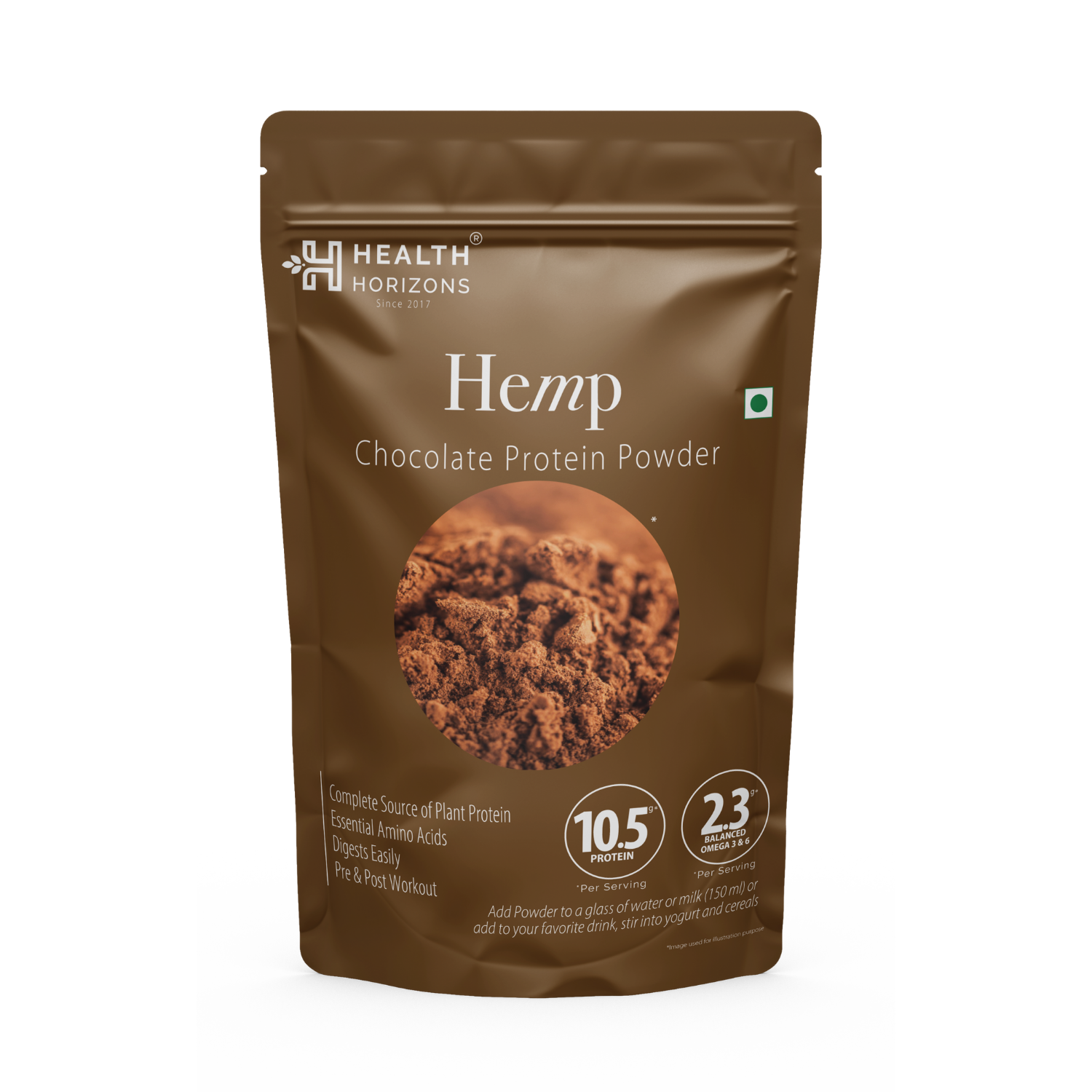 Health Horizons Hemp Protein Powder- Chocolate Flavour - CBD Store India